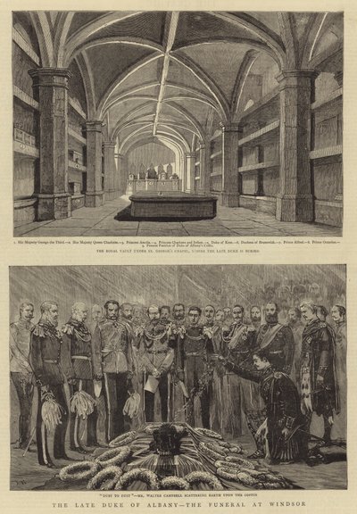 The Late Duke of Albany, the Funeral at Windsor by Joseph Nash